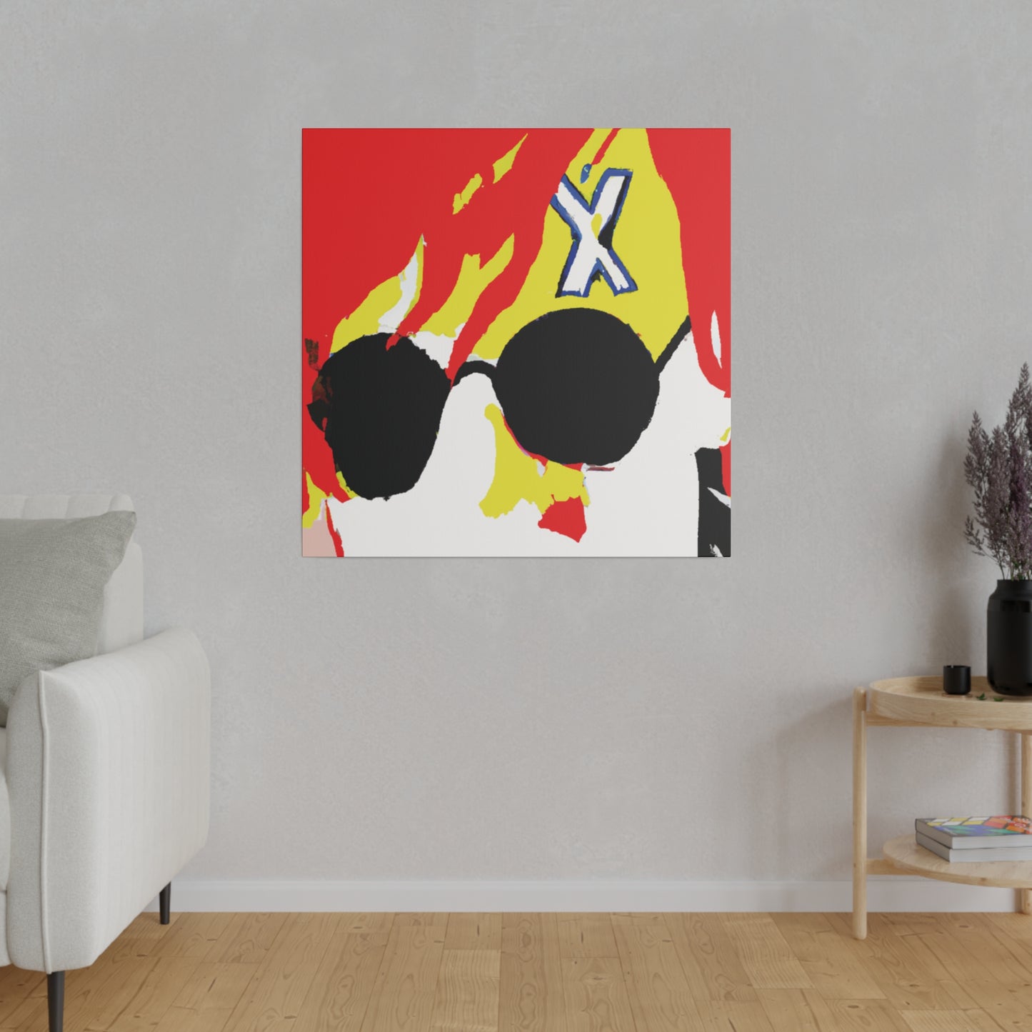 3281Z - Rockstar Painting Print | Face | Abstract | Poster | Home Decor | Wall Art | Music Art | Canvas