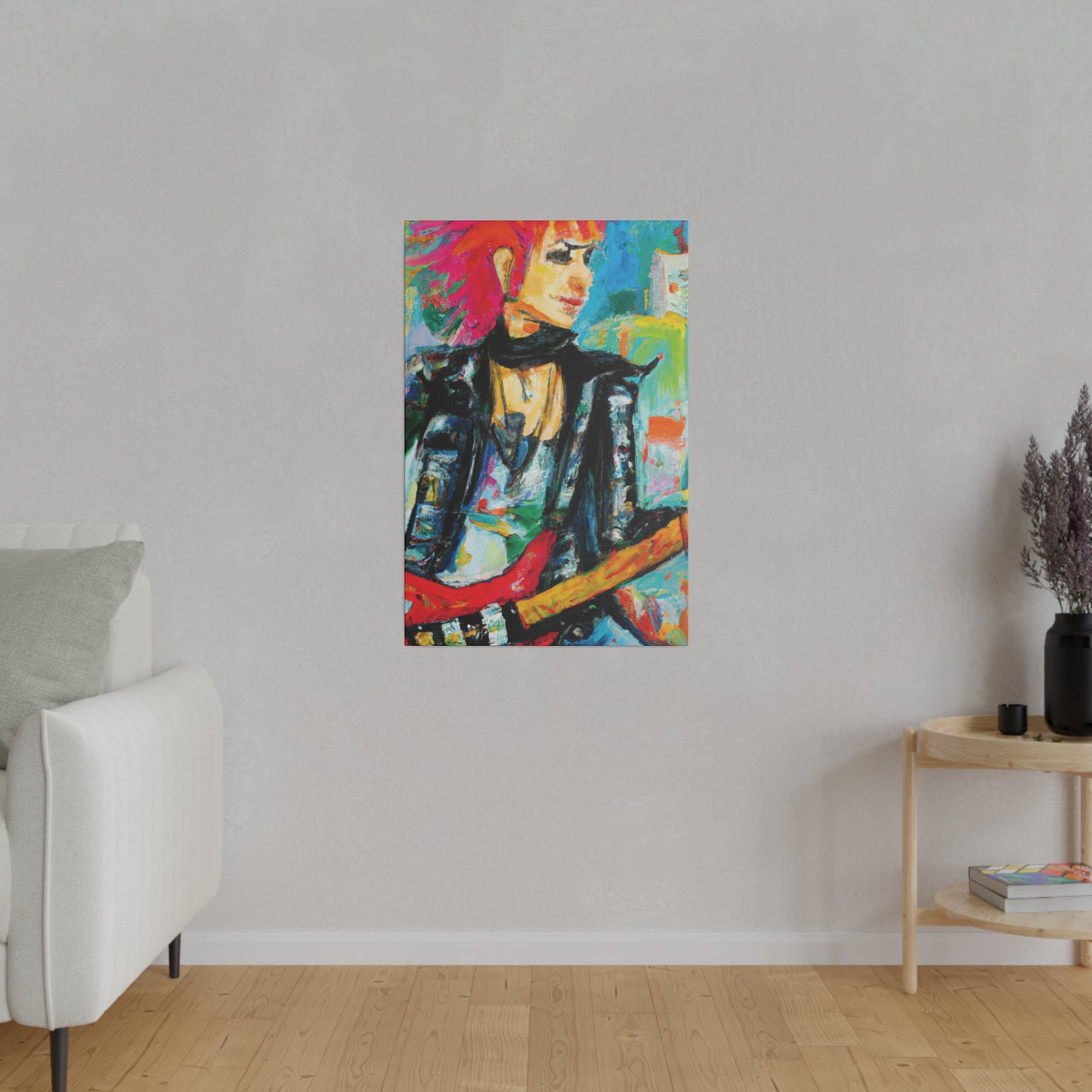 9554L - Rockstar Oil Painting Style Print | Poster | Home Decor | Wall Art | Music Art | Canvas