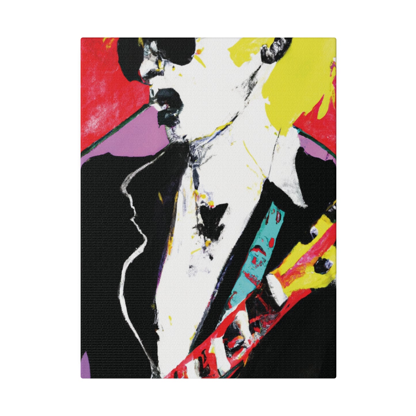 3073T - Rockstar Painting Print | Face | Abstract | Poster | Home Decor | Wall Art | Music Art | Canvas