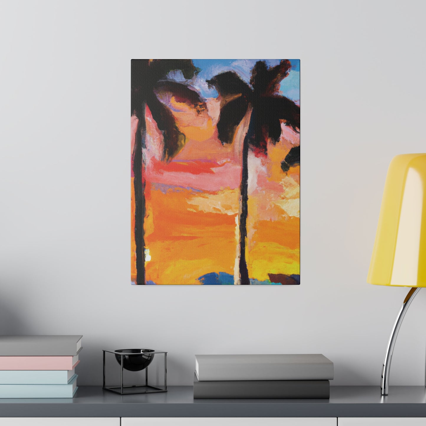 3236E - Miami Beach Sunset Painting Print | Miami | Beach | Sunset | Poster | Home Decor | Wall Art | Canvas