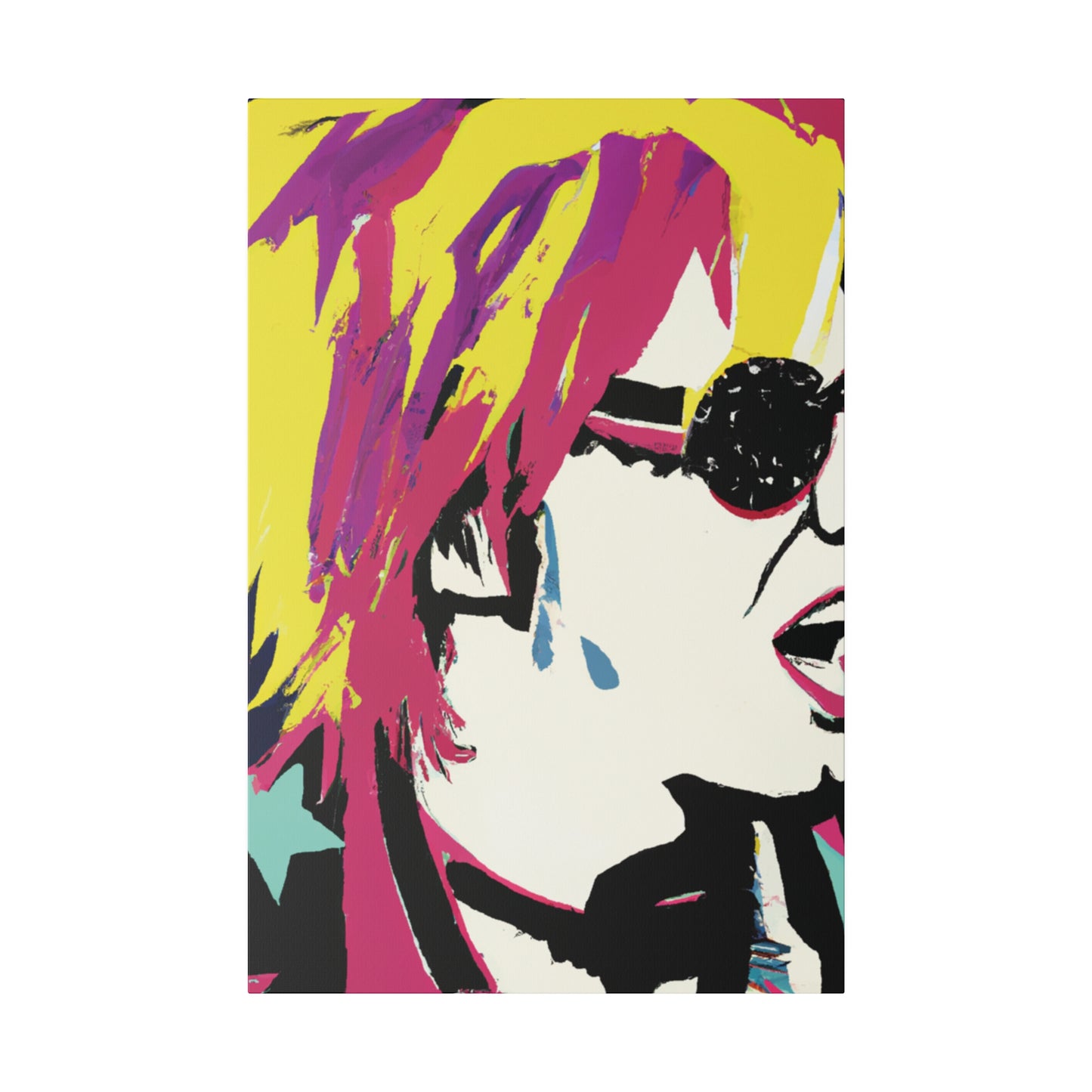 1794Z - Rockstar Painting Print | Face | Abstract | Poster | Home Decor | Wall Art | Music Art | Canvas