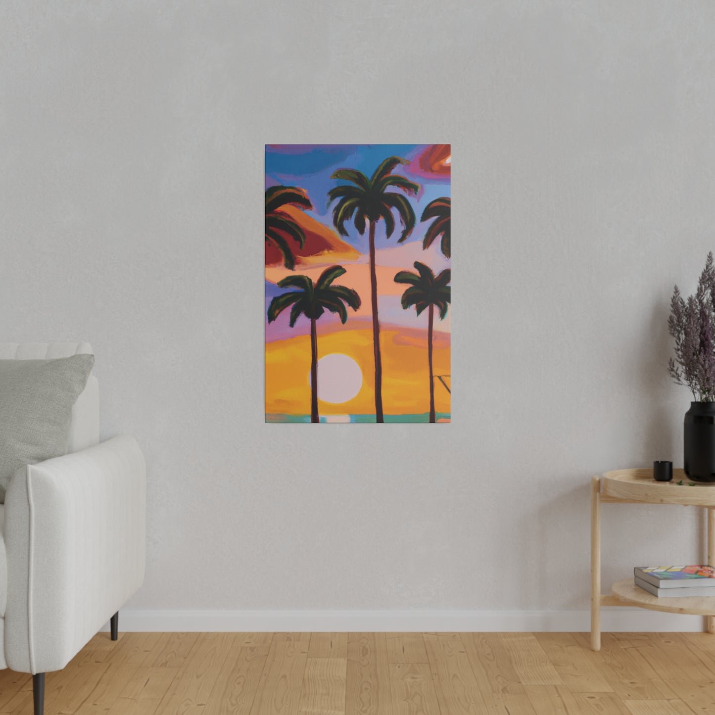 3282K - Miami Beach Sunset Painting Print | Miami | Beach | Sunset | Poster | Home Decor | Wall Art | Canvas