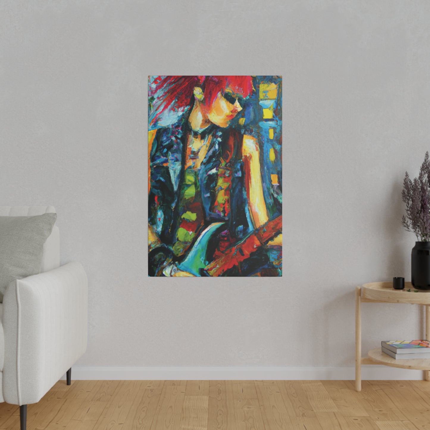 8541R - Rockstar Oil Painting Style Print | Poster | Home Decor | Wall Art | Music Art | Canvas