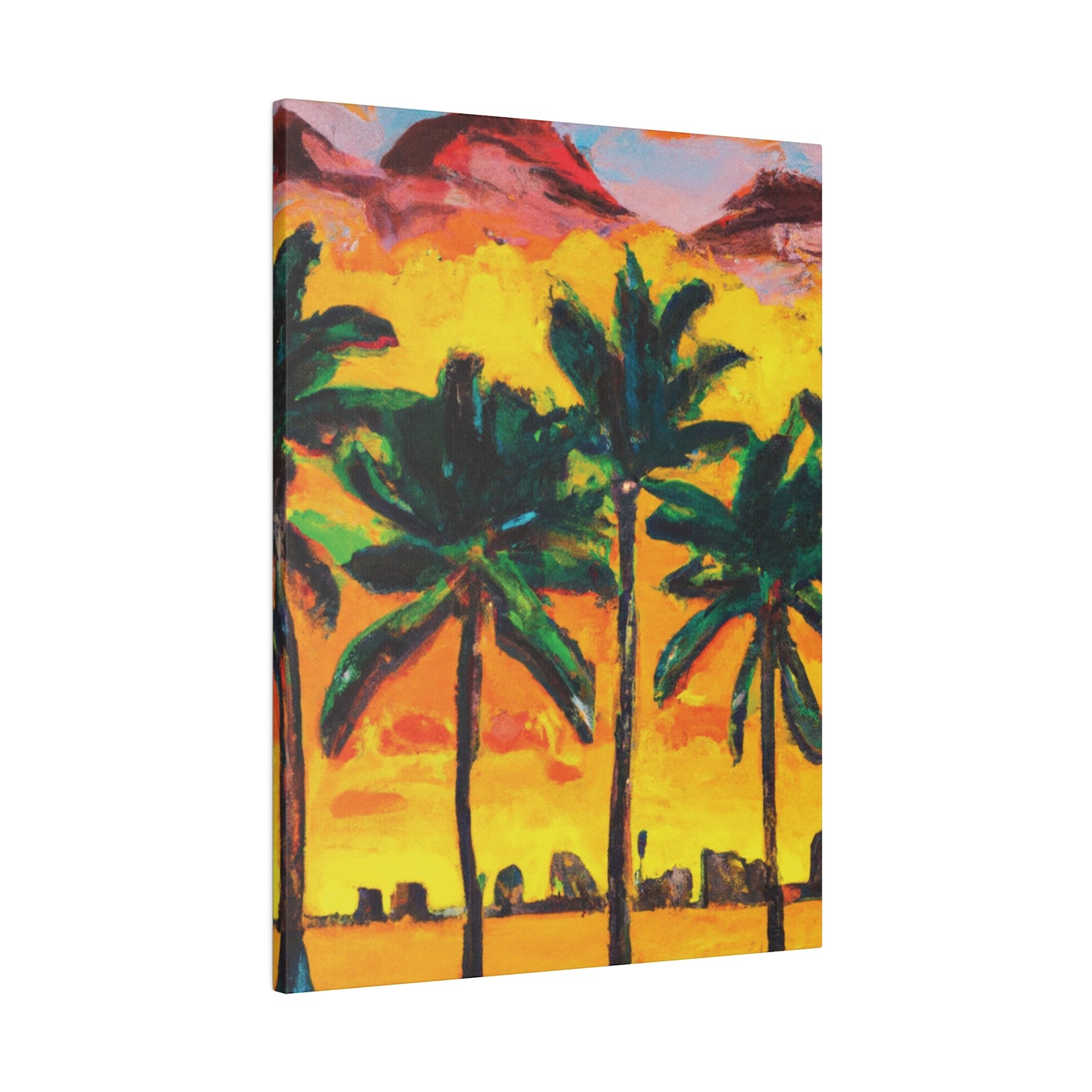 3622W - Miami Beach Sunset Painting Print | Miami | Beach | Sunset | Poster | Home Decor | Wall Art | Canvas