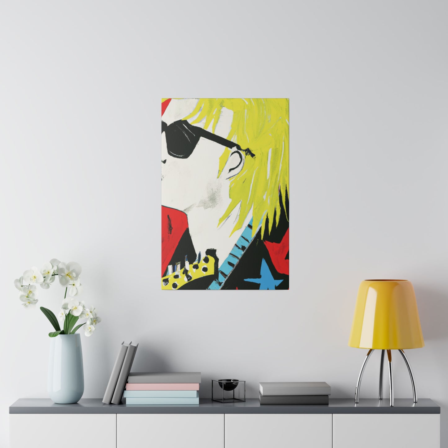 6755U - Rockstar Painting Print | Face | Abstract | Poster | Home Decor | Wall Art | Music Art | Canvas