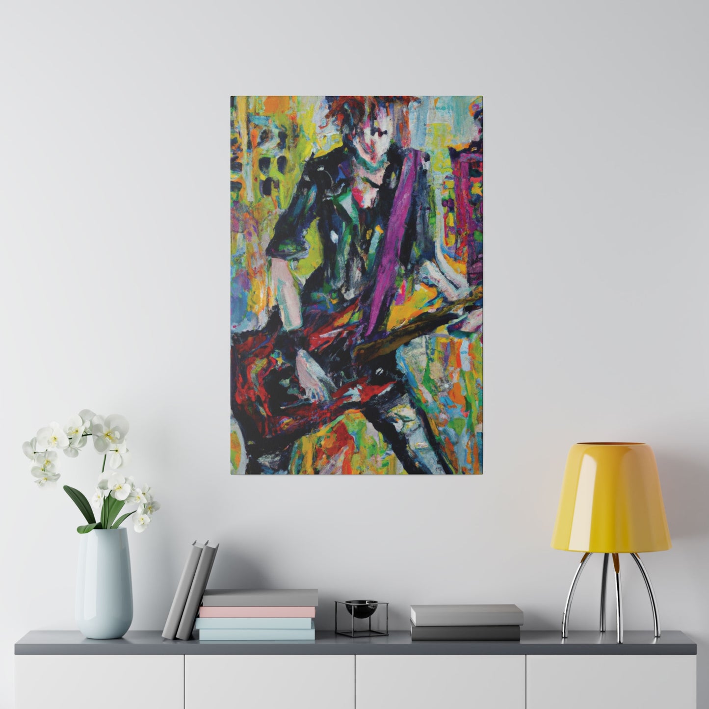 5521G - Rockstar Oil Painting Style Print | Poster | Home Decor | Wall Art | Music Art | Canvas