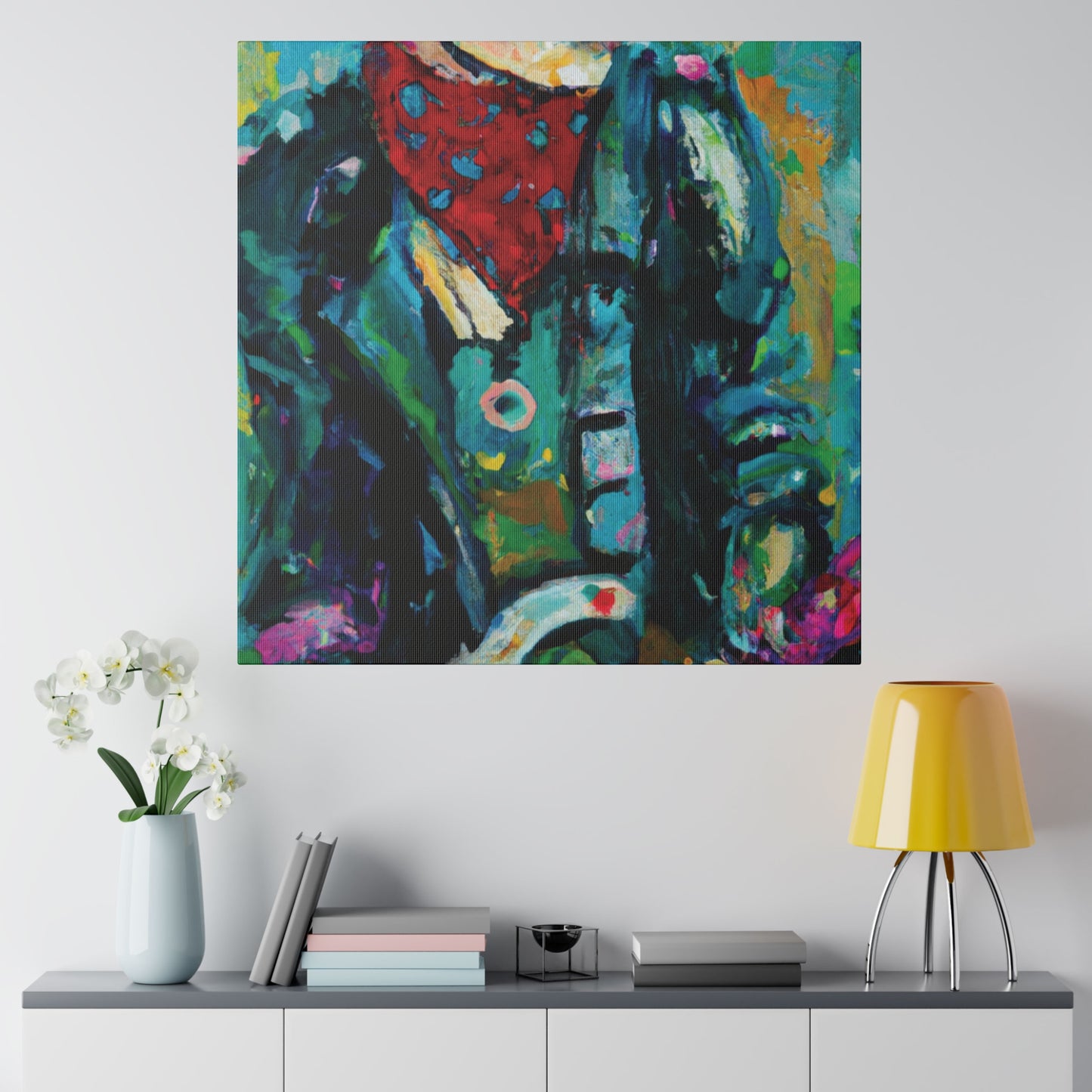 7263A - Rockstar Oil Painting Style Print | Poster | Home Decor | Wall Art | Music Art | Canvas