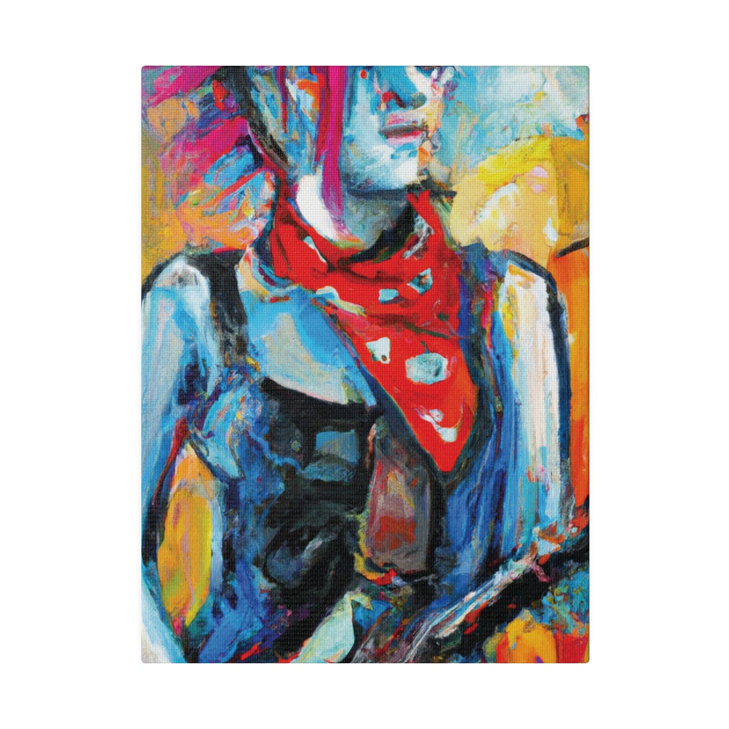 7372P - Rockstar Oil Painting Style Print | Poster | Home Decor | Wall Art | Music Art | Canvas