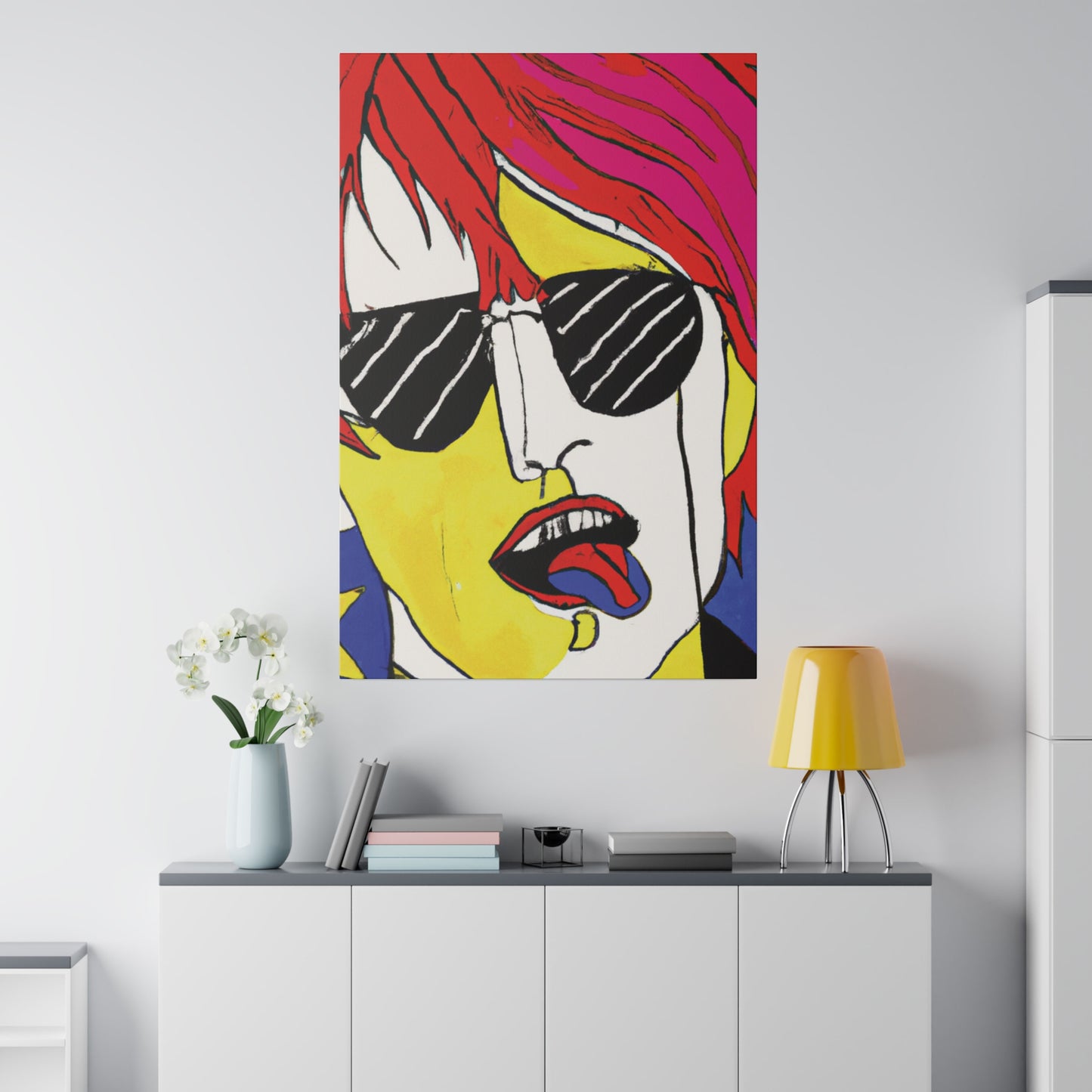 4488Q - Rockstar Painting Print | Face | Abstract | Poster | Home Decor | Wall Art | Music Art | Canvas