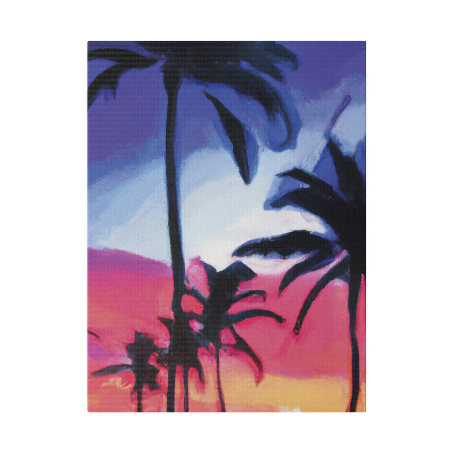 7473F - Miami Beach Sunset Painting Print | Miami | Beach | Sunset | Poster | Home Decor | Wall Art | Canvas