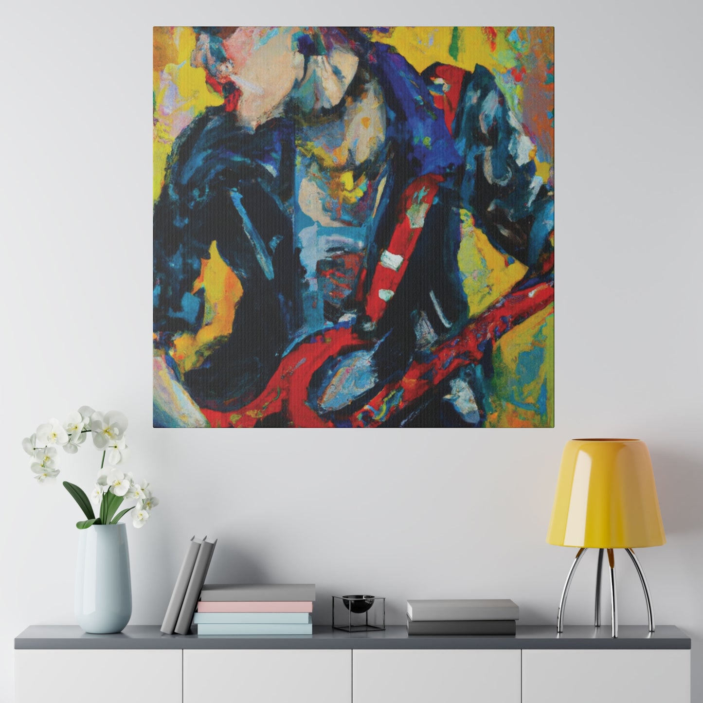 2249F - Rockstar Oil Painting Style Print | Poster | Home Decor | Wall Art | Music Art | Canvas