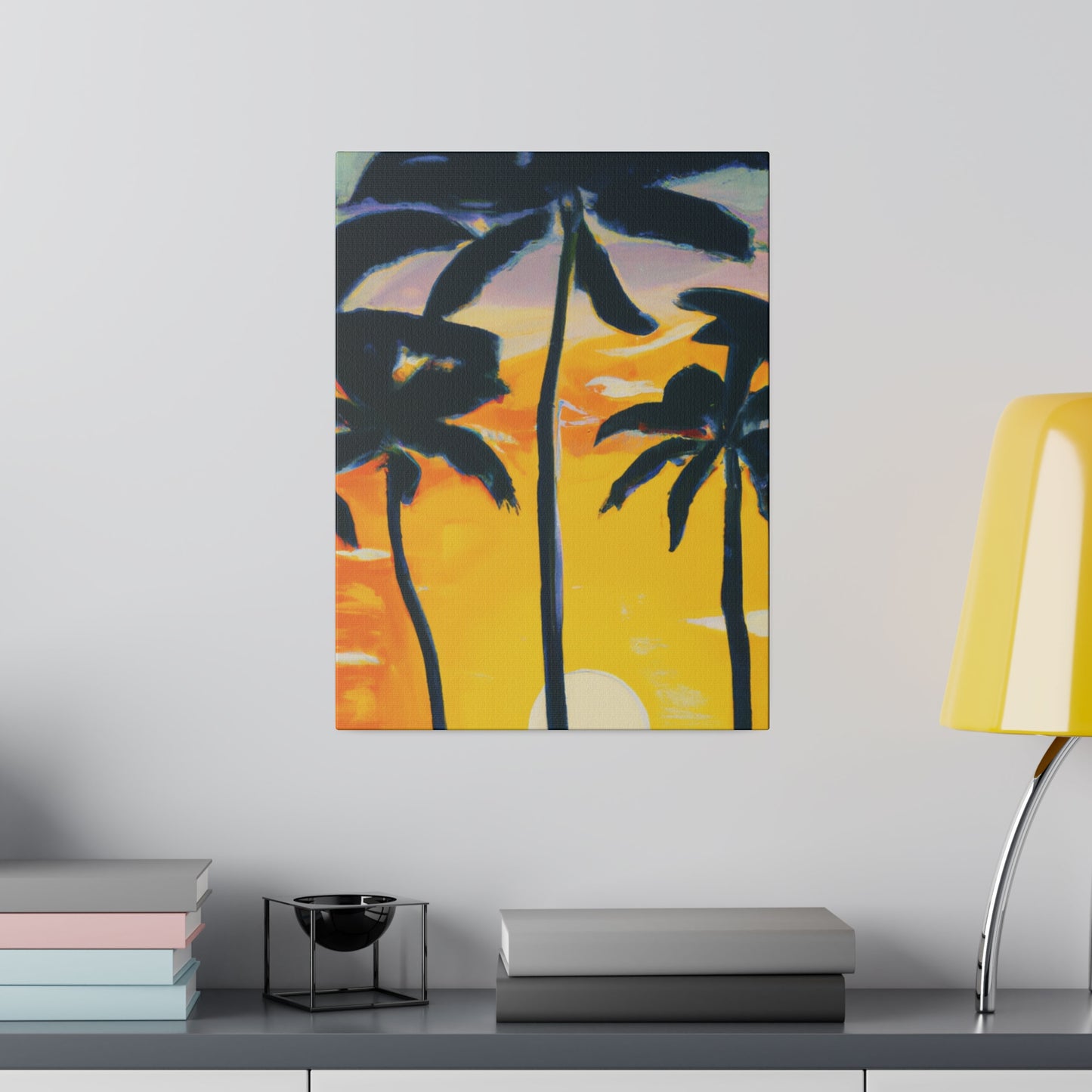 7390N - Miami Beach Sunset Painting Print | Miami | Beach | Sunset | Poster | Home Decor | Wall Art | Canvas