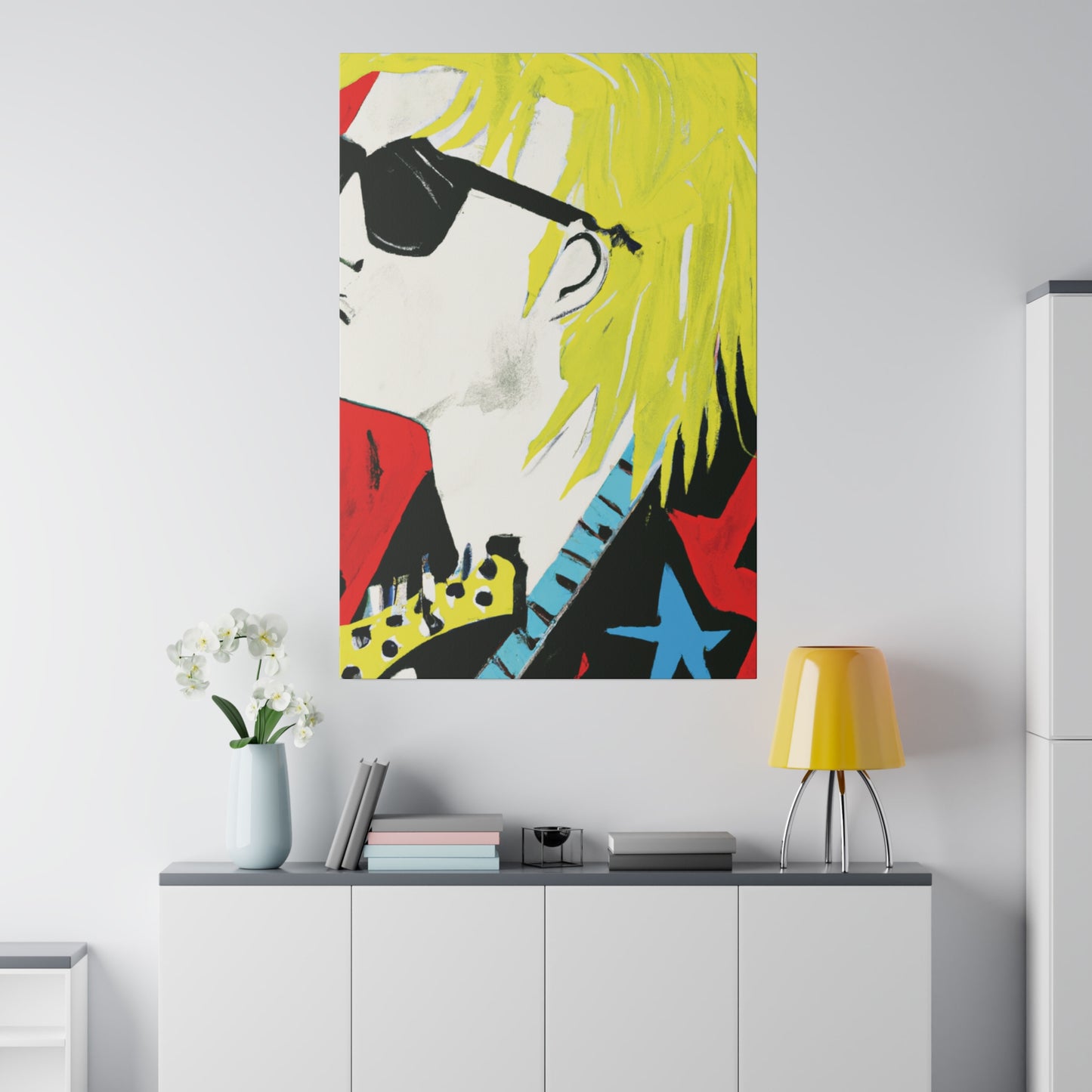 6755U - Rockstar Painting Print | Face | Abstract | Poster | Home Decor | Wall Art | Music Art | Canvas