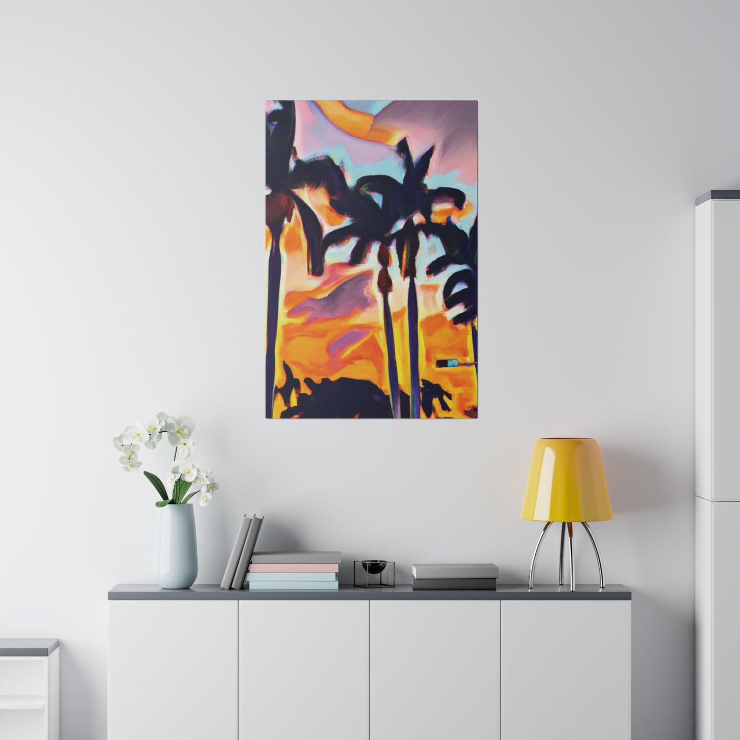 9435K - Miami Beach Sunset Painting Print | Miami | Beach | Sunset | Poster | Home Decor | Wall Art | Canvas