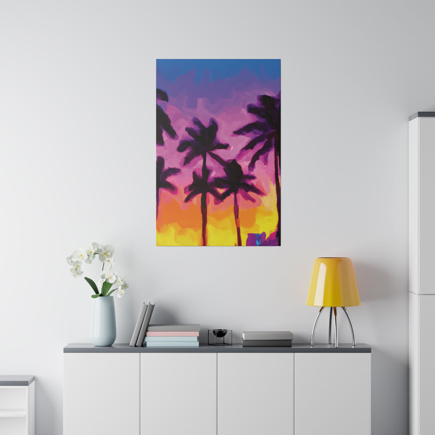 7395T - Miami Beach Sunset Painting Print | Miami | Beach | Sunset | Poster | Home Decor | Wall Art | Canvas