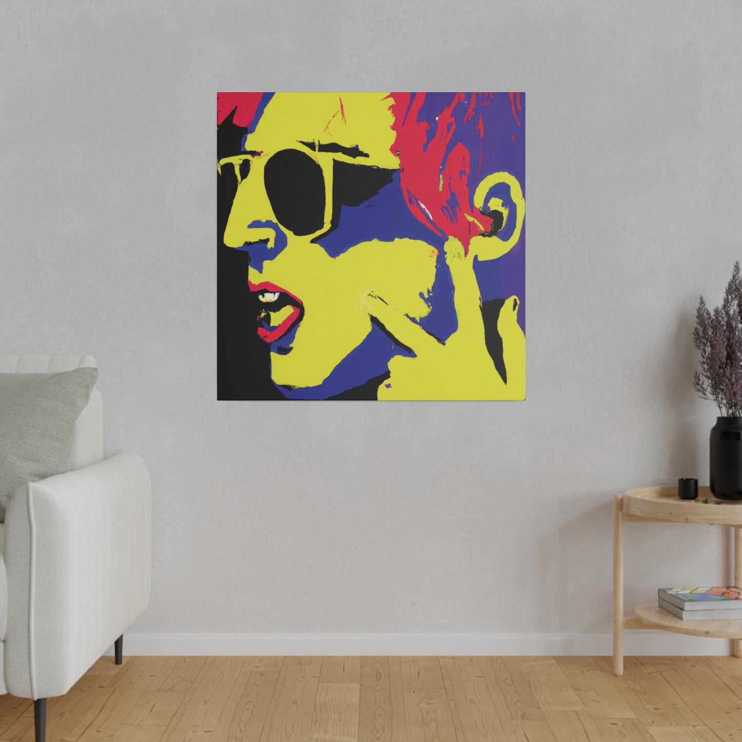 8776P - Rockstar Painting Print | Face | Abstract | Poster | Home Decor | Wall Art | Music Art | Canvas