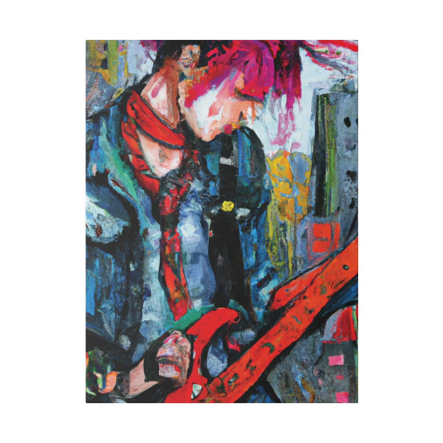 4972T - Rockstar Oil Painting Style Print | Poster | Home Decor | Wall Art | Music Art | Canvas