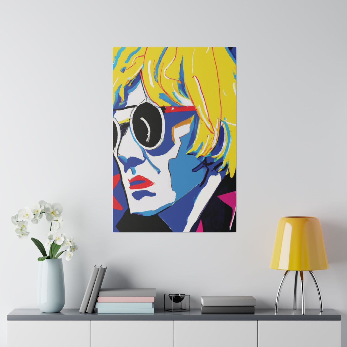 6259E - Rockstar Painting Print | Face | Abstract | Poster | Home Decor | Wall Art | Music Art | Canvas