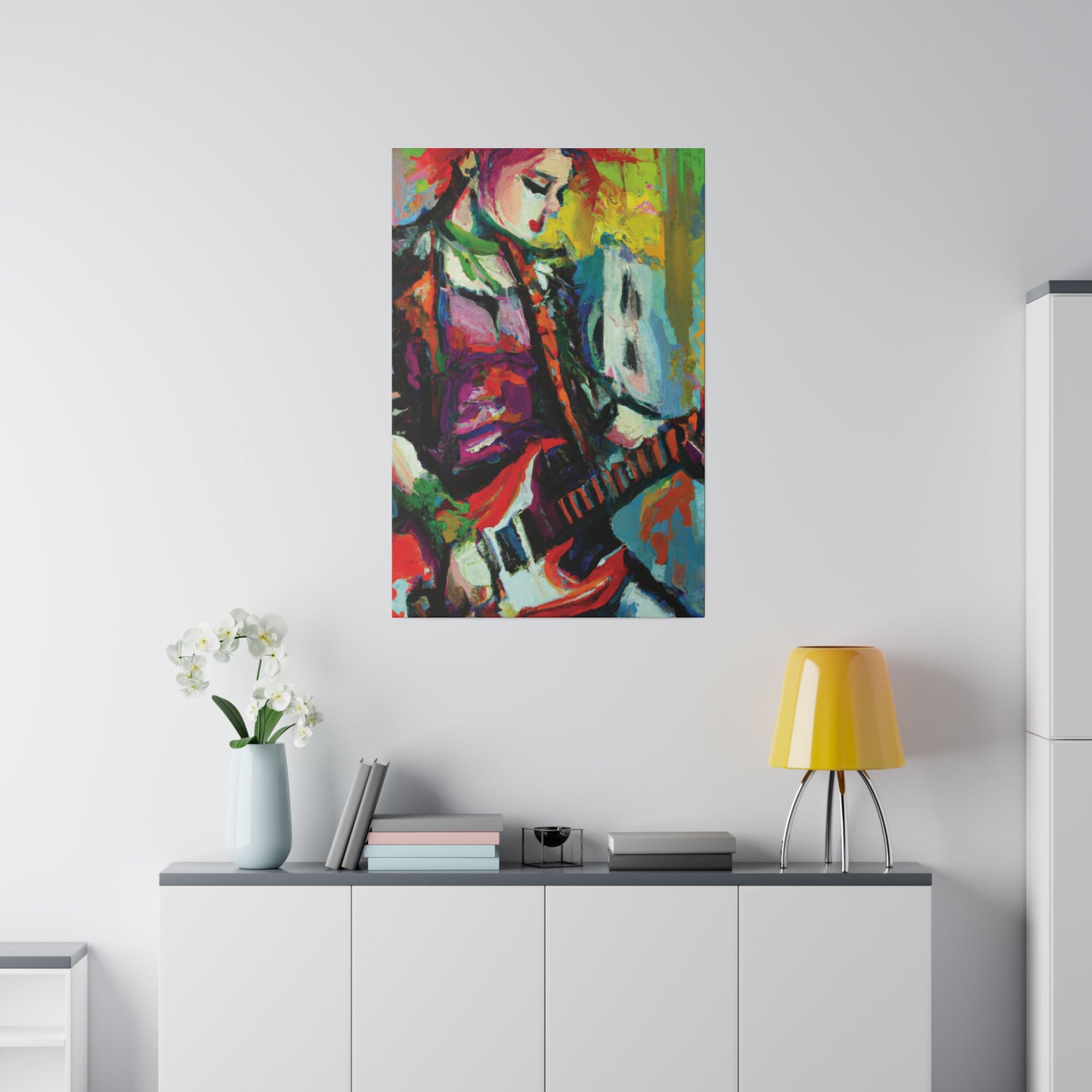 2671G - Rockstar Oil Painting Style Print | Poster | Home Decor | Wall Art | Music Art | Canvas