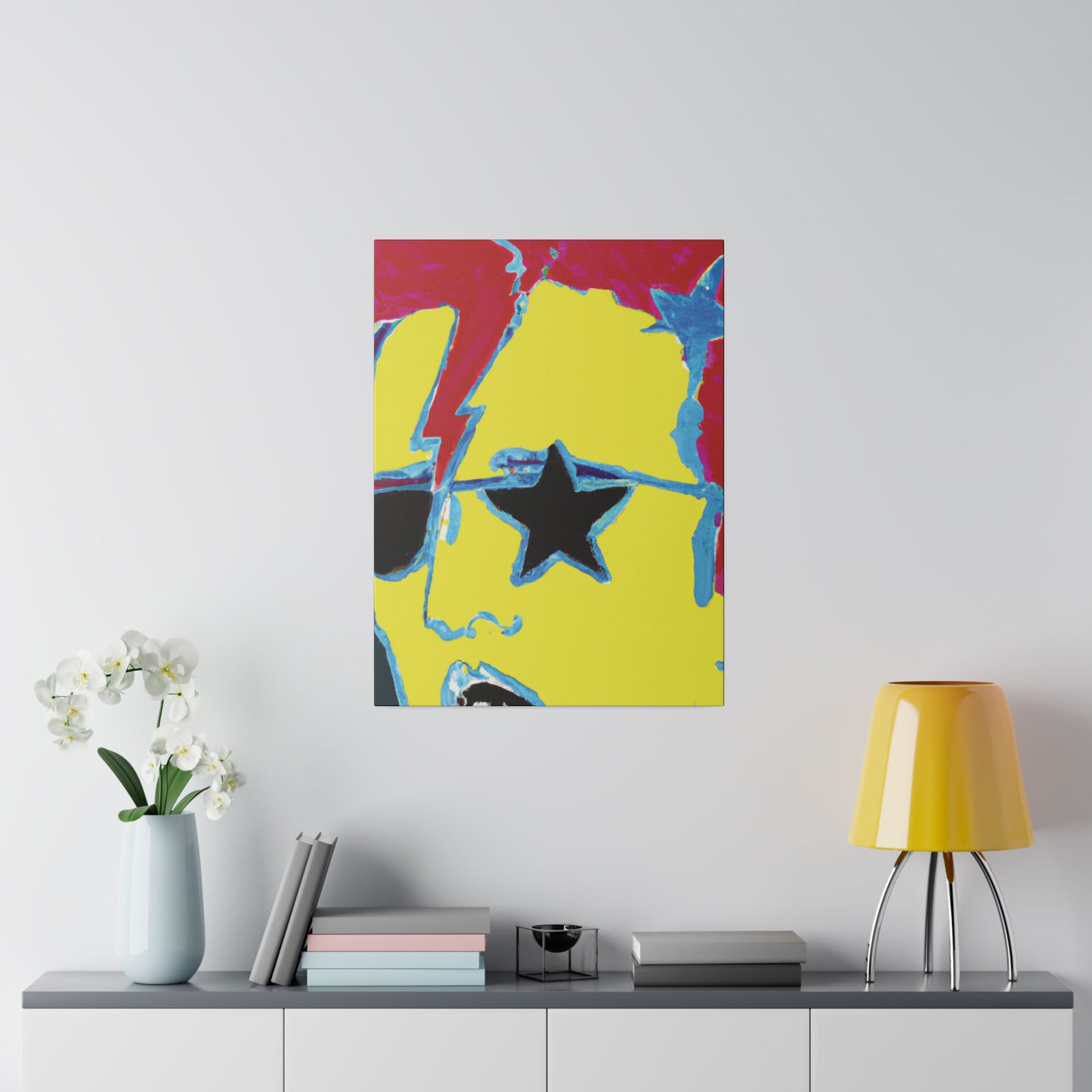 1454X - Rockstar Painting Print | Face | Abstract | Poster | Home Decor | Wall Art | Music Art | Canvas