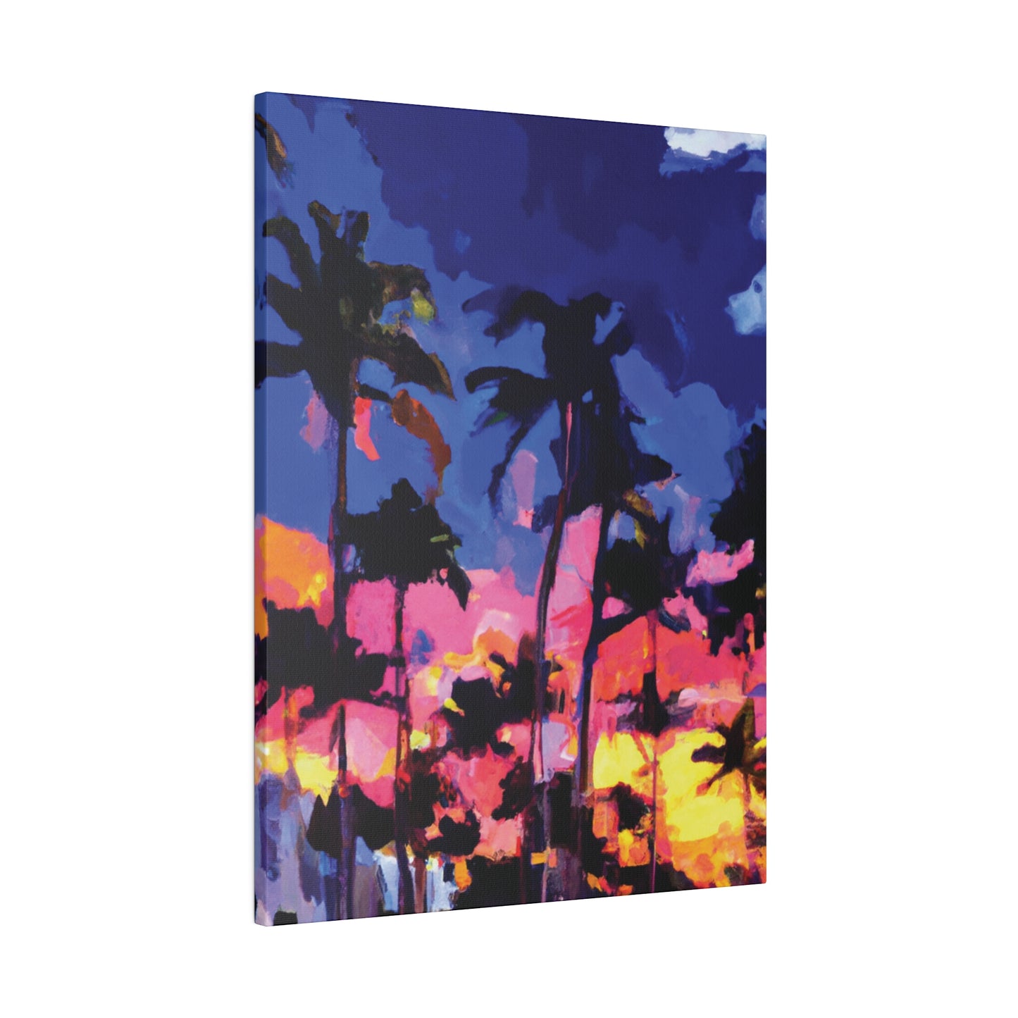 4397K - Miami Beach Sunset Painting Print | Miami | Beach | Sunset | Poster | Home Decor | Wall Art | Canvas