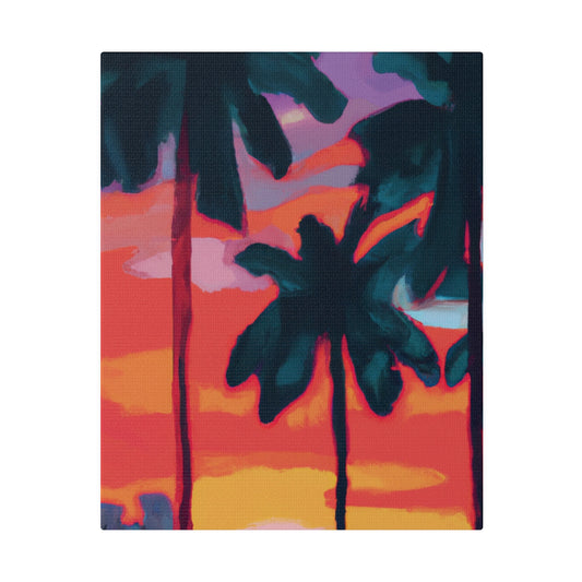 8175T - Miami Beach Sunset Painting Print | Miami | Beach | Sunset | Poster | Home Decor | Wall Art | Canvas