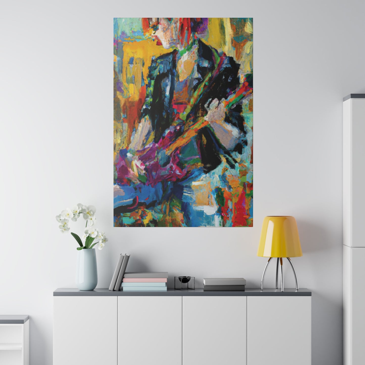 4813Q - Rockstar Oil Painting Style Print | Poster | Home Decor | Wall Art | Music Art | Canvas