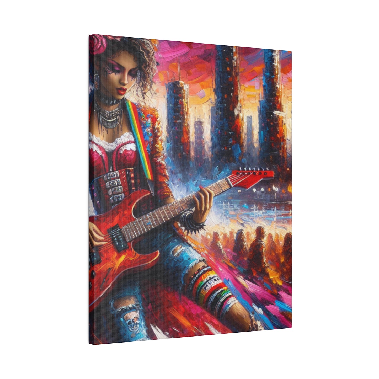 6794Z - Rockstar Oil Painting Style Print | Poster | Home Decor | Wall Art | Music Art | Canvas