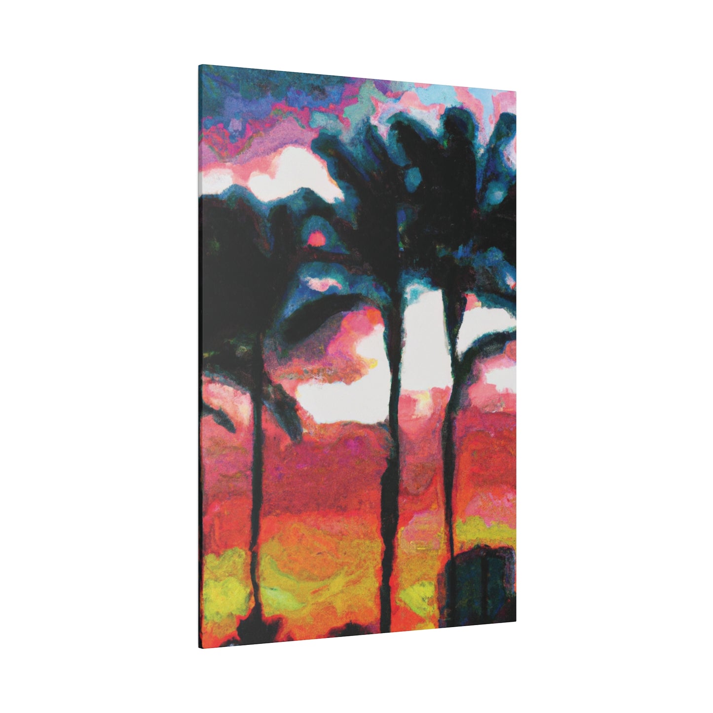 9677K - Miami Beach Sunset Painting Print | Miami | Beach | Sunset | Poster | Home Decor | Wall Art | Canvas