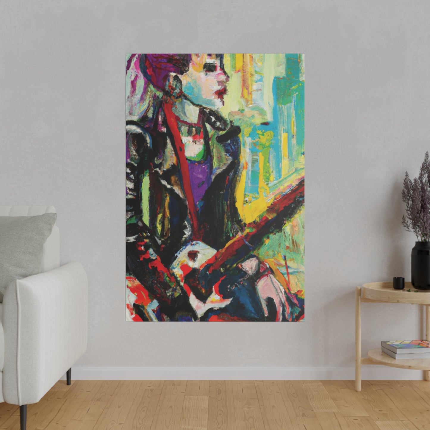 4247P - Rockstar Oil Painting Style Print | Poster | Home Decor | Wall Art | Music Art | Canvas