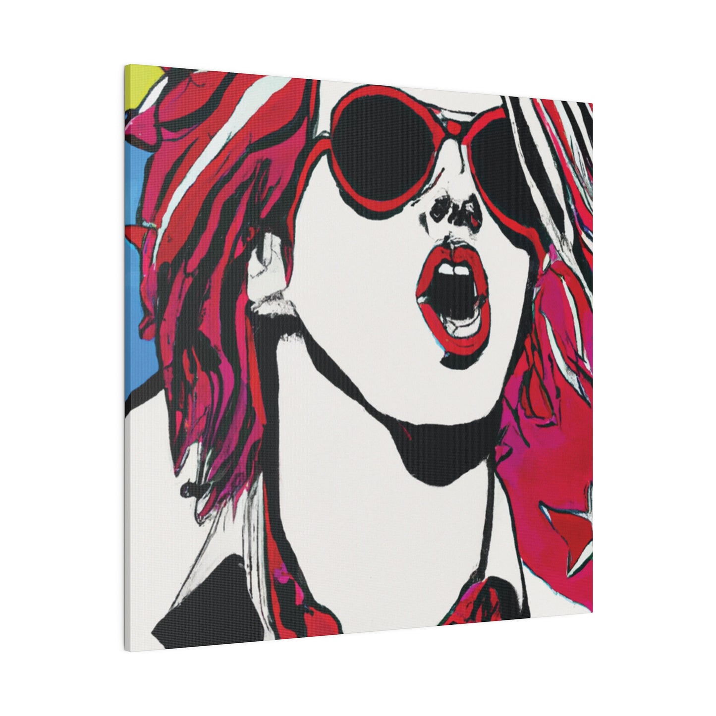 4390K - Rockstar Painting Print | Face | Abstract | Poster | Home Decor | Wall Art | Music Art | Canvas