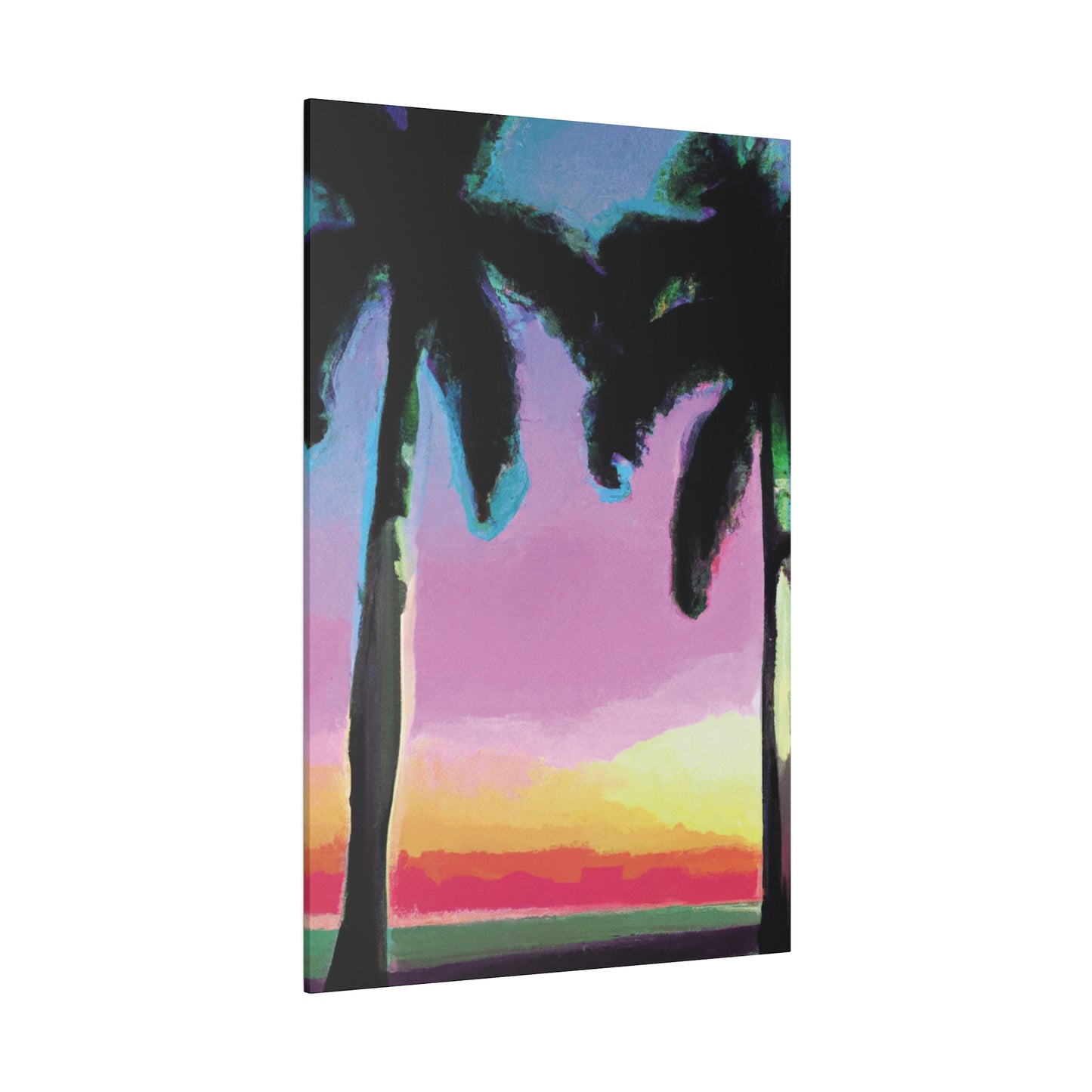 8491N - Miami Beach Sunset Painting Print | Miami | Beach | Sunset | Poster | Home Decor | Wall Art | Canvas