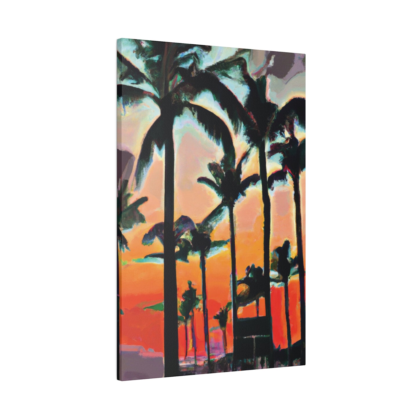 4891A - Miami Beach Sunset Painting Print | Miami | Beach | Sunset | Poster | Home Decor | Wall Art | Canvas