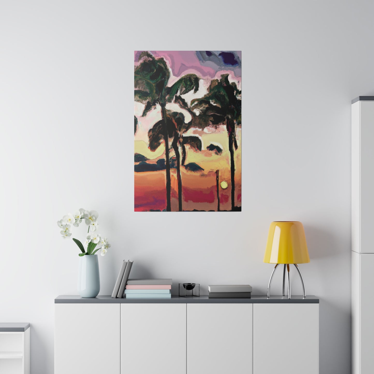 8274F - Miami Beach Sunset Painting Print | Miami | Beach | Sunset | Poster | Home Decor | Wall Art | Canvas