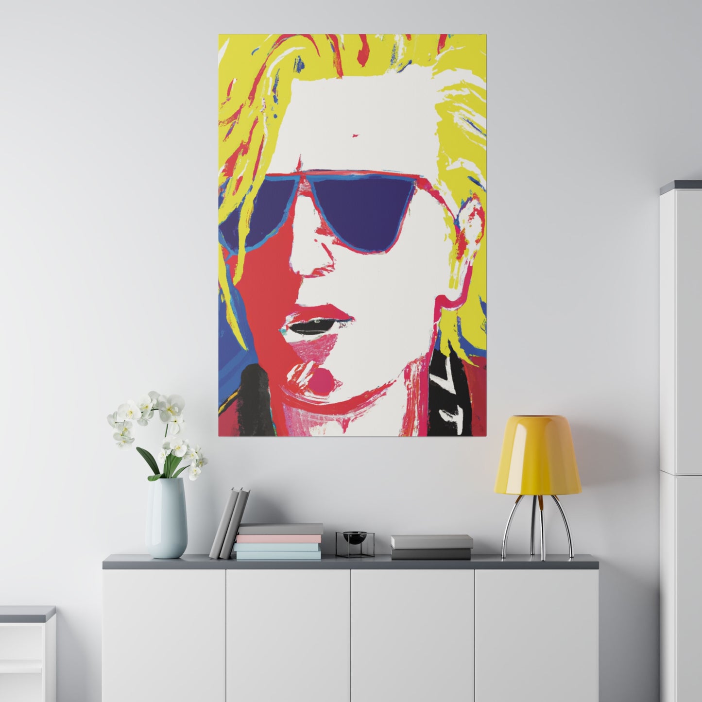 7405Y - Rockstar Painting Print | Face | Abstract | Poster | Home Decor | Wall Art | Music Art | Canvas