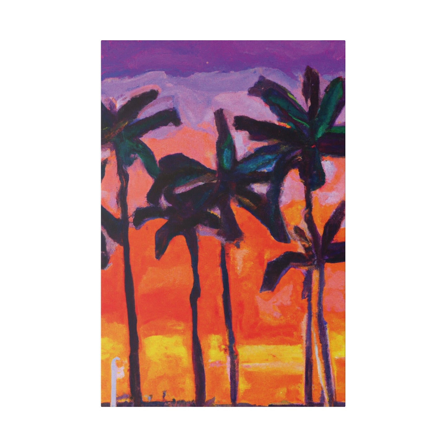 5618V - Miami Beach Sunset Painting Print | Miami | Beach | Sunset | Poster | Home Decor | Wall Art | Canvas