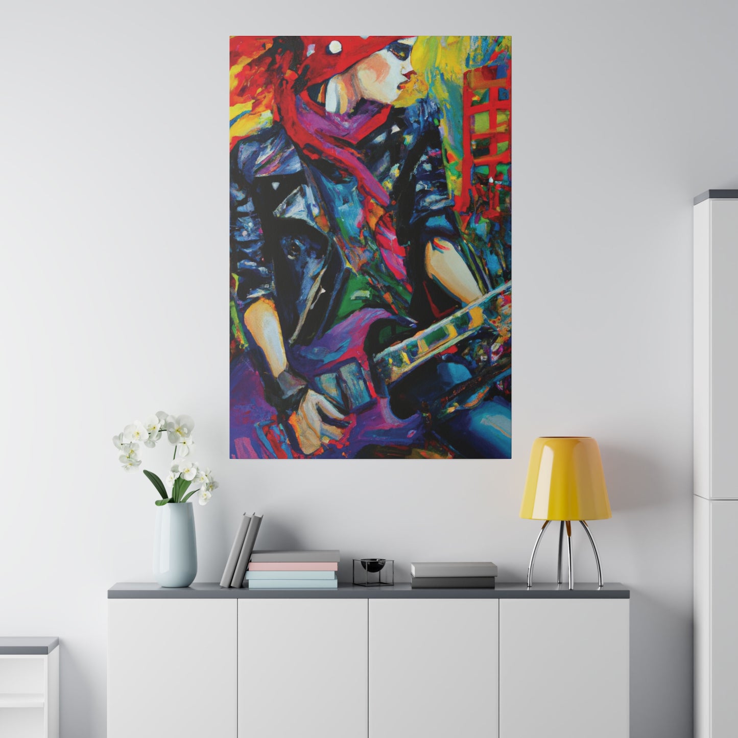 9413L - Rockstar Oil Painting Style Print | Poster | Home Decor | Wall Art | Music Art | Canvas