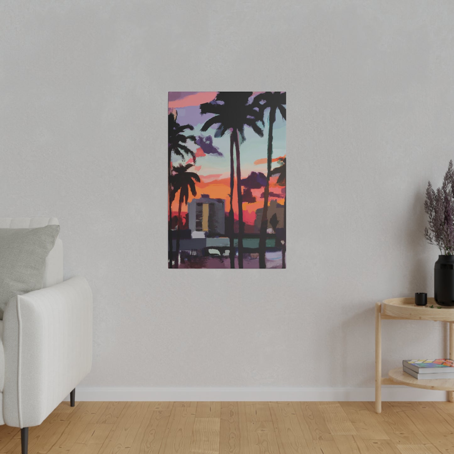 8405R - Miami Beach Sunset Painting Print | Miami | Beach | Sunset | Poster | Home Decor | Wall Art | Canvas