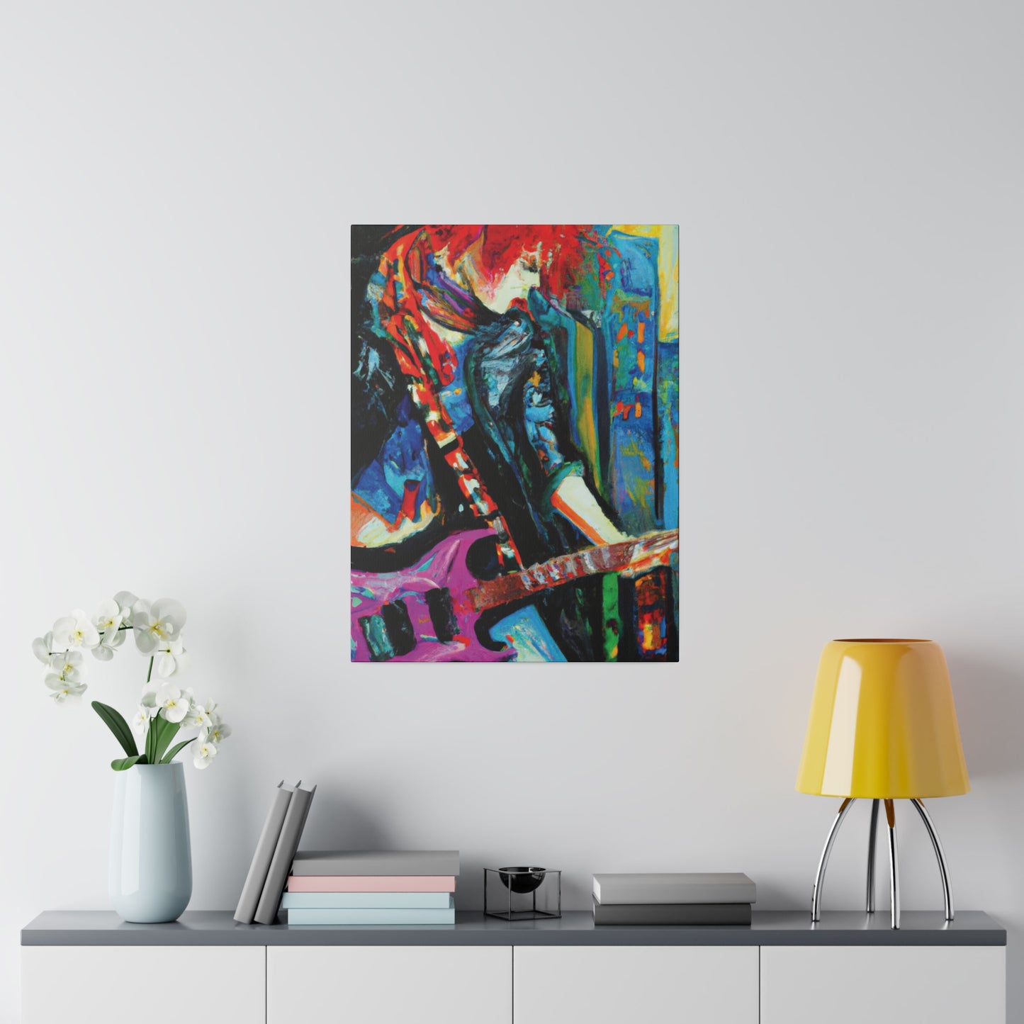 8461D - Rockstar Oil Painting Style Print | Poster | Home Decor | Wall Art | Music Art | Canvas