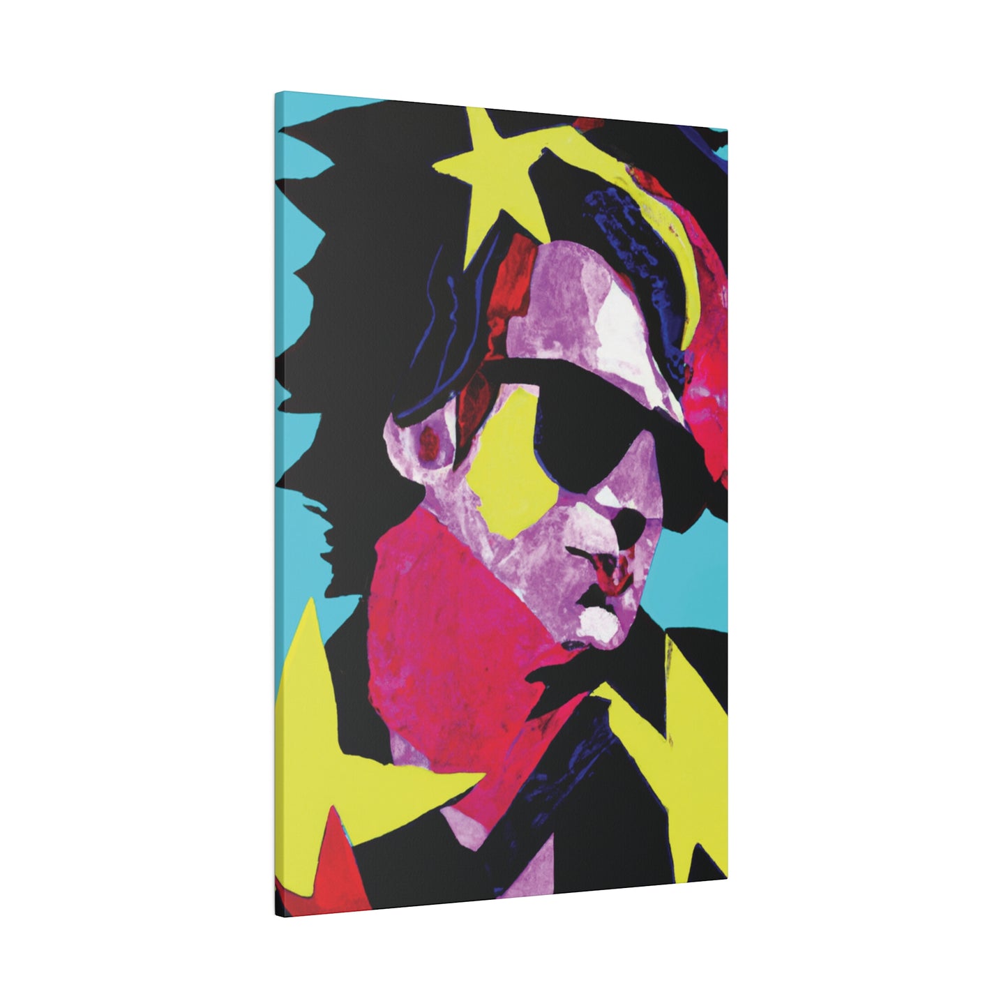 6749z - Rockstar Painting Print | Face | Abstract | Poster | Home Decor | Wall Art | Music Art | Canvas