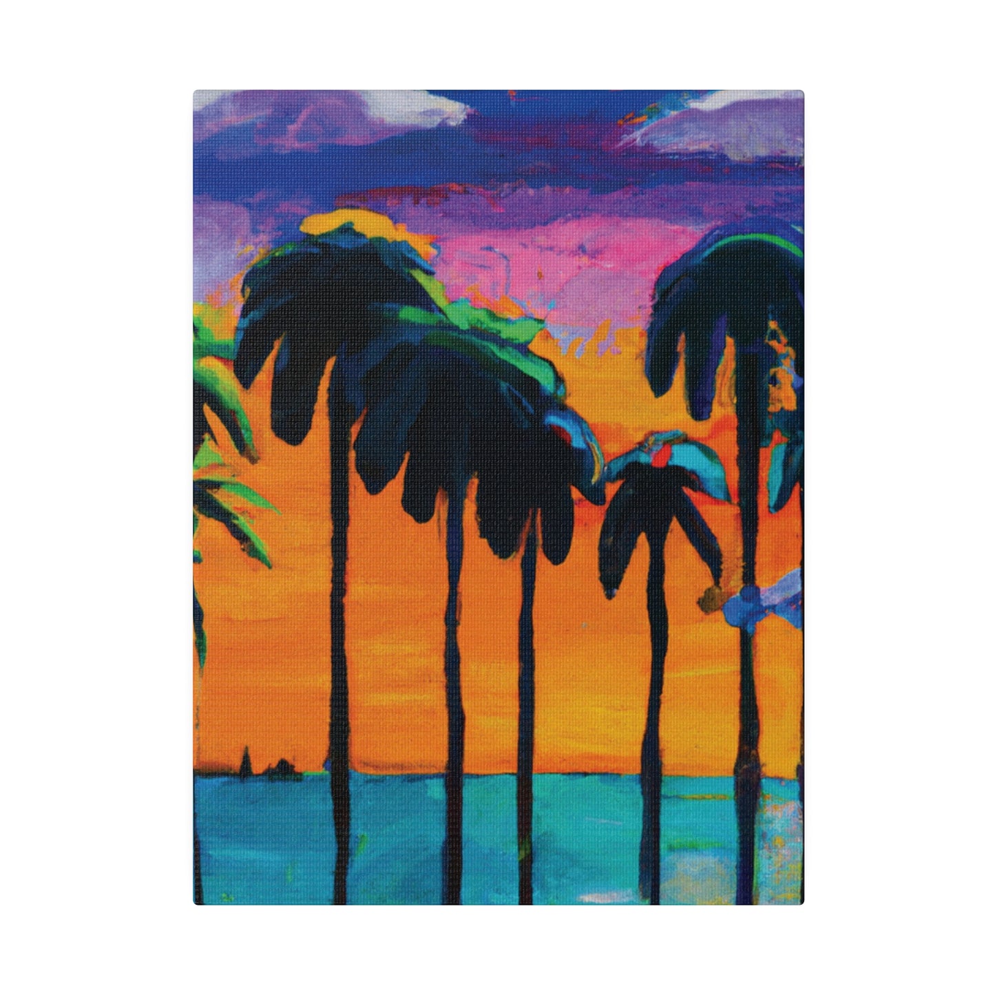 9331M - Miami Beach Sunset Painting Print | Miami | Beach | Sunset | Poster | Home Decor | Wall Art | Canvas