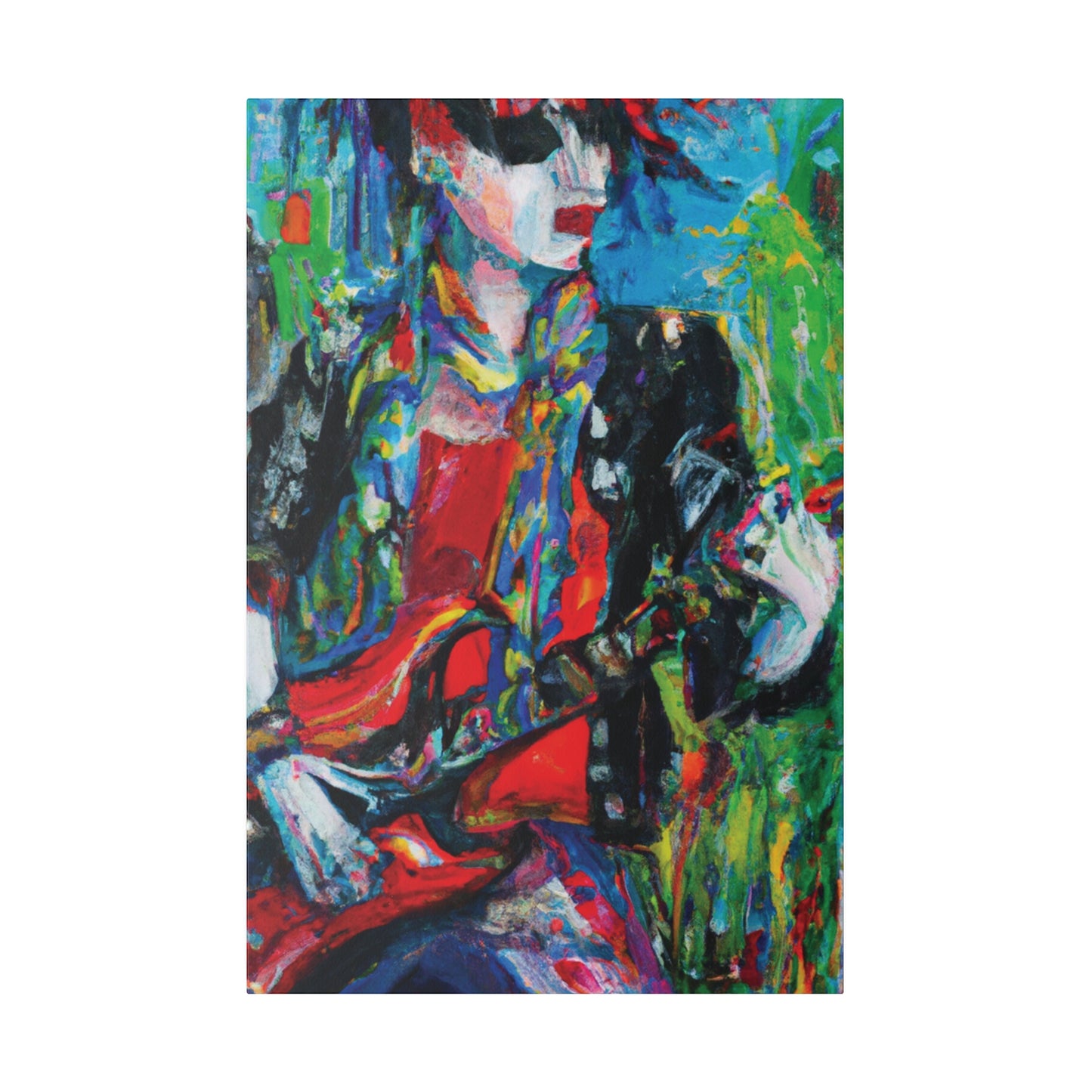 8276X - Rockstar Oil Painting Style Print | Poster | Home Decor | Wall Art | Music Art | Canvas