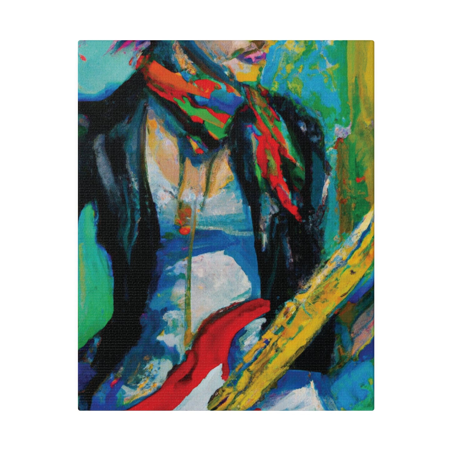 7264L - Rockstar Oil Painting Style Print | Poster | Home Decor | Wall Art | Music Art | Canvas