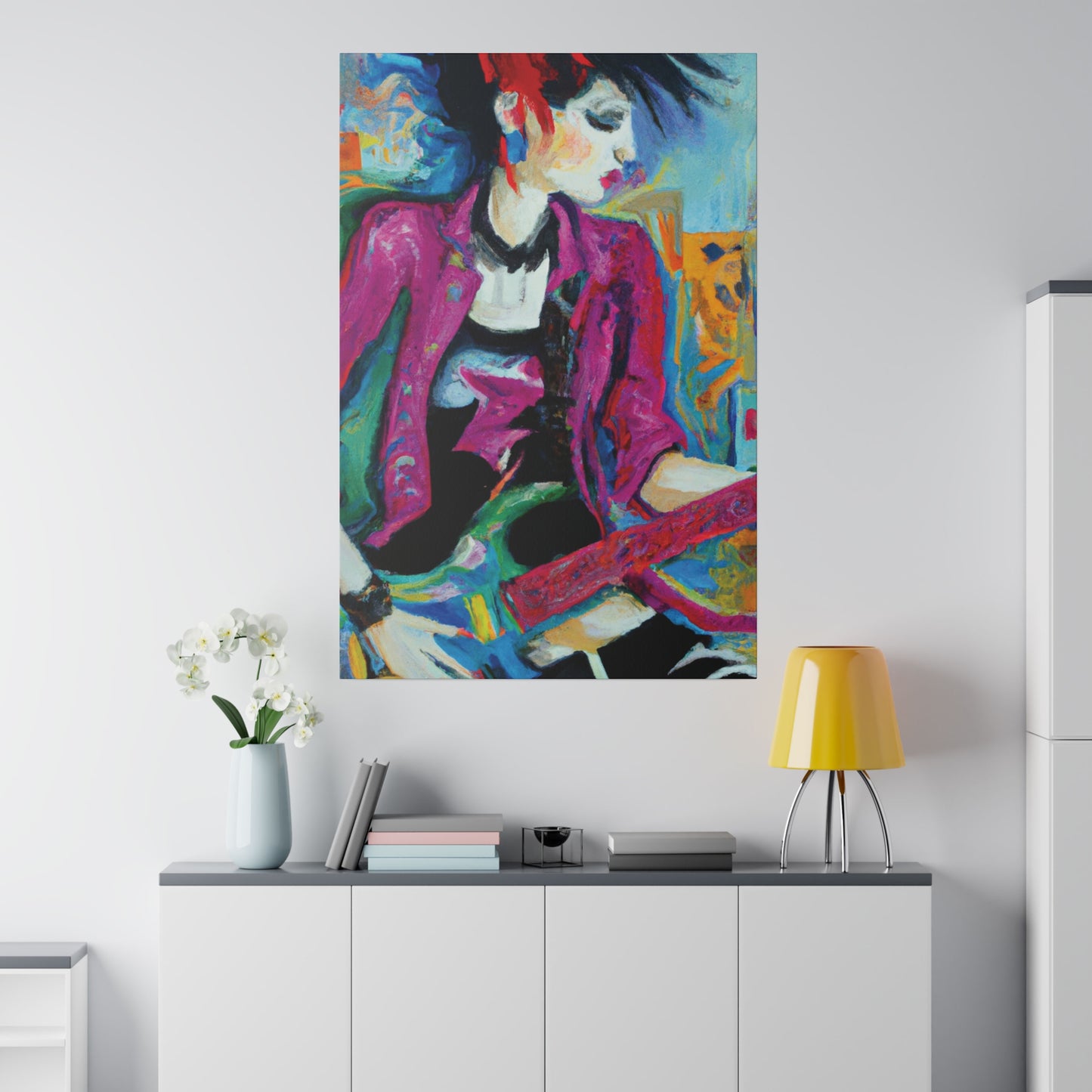 2711A - Rockstar Oil Painting Style Print | Poster | Home Decor | Wall Art | Music Art | Canvas