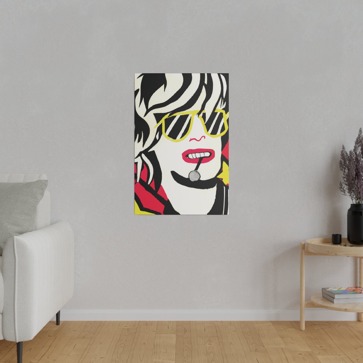 7456P - Rockstar Painting Print | Face | Abstract | Poster | Home Decor | Wall Art | Music Art | Canvas