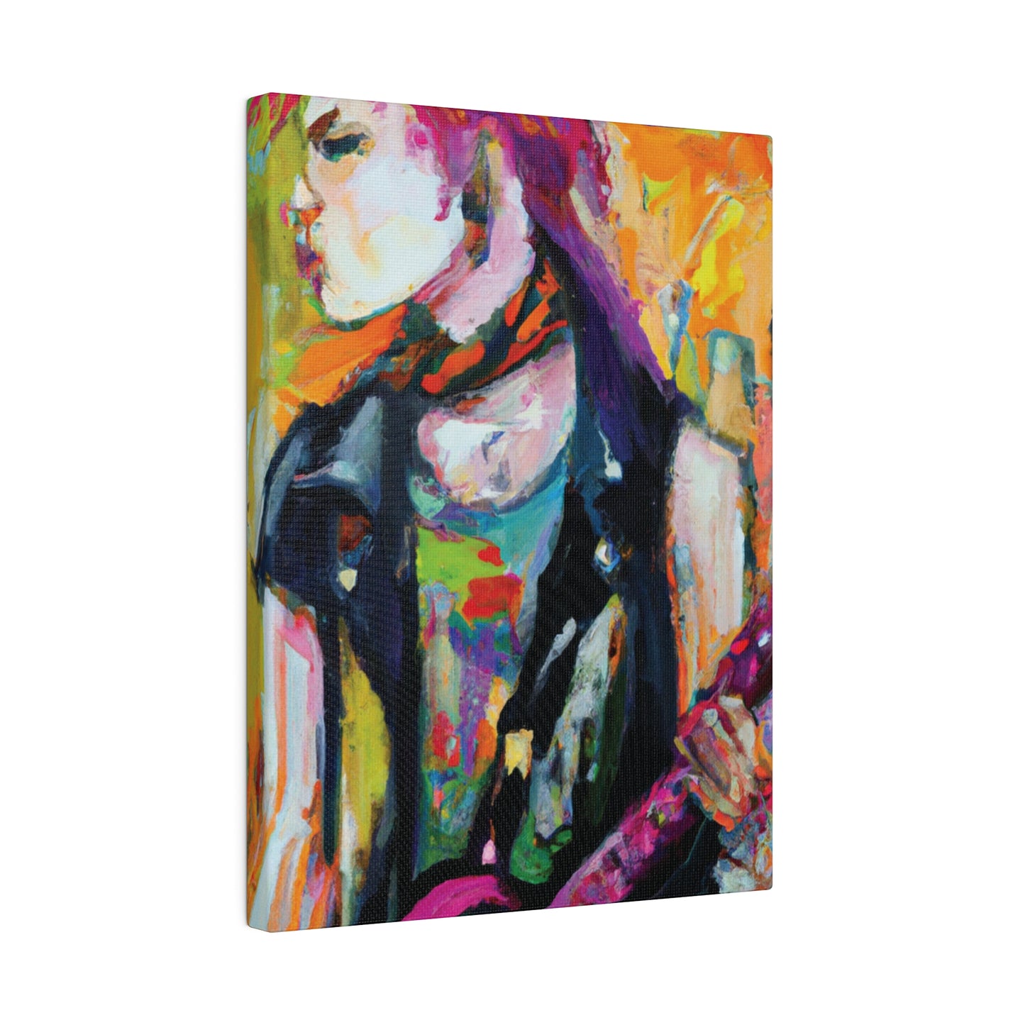 1138X - Rockstar Oil Painting Style Print | Poster | Home Decor | Wall Art | Music Art | Canvas