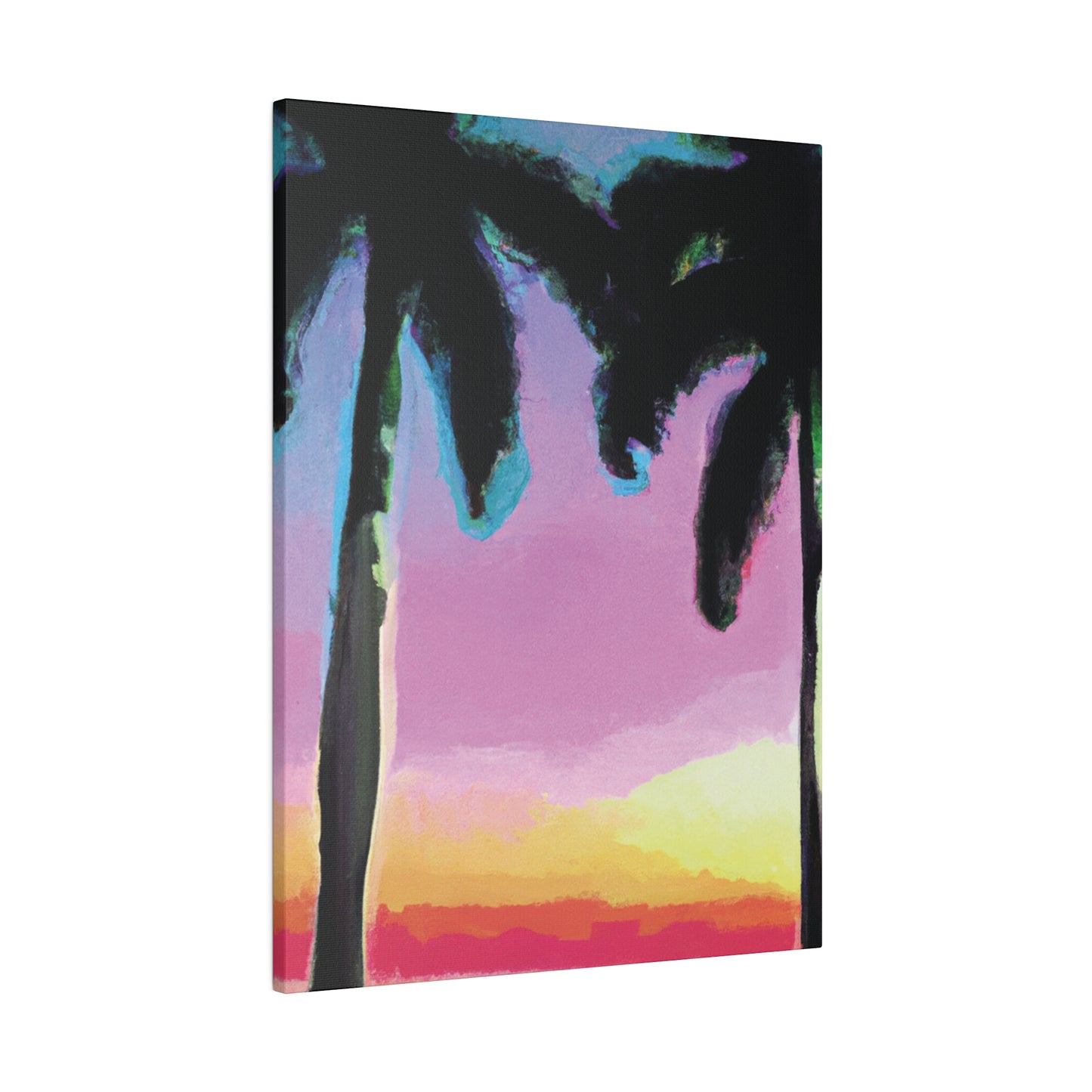 8491N - Miami Beach Sunset Painting Print | Miami | Beach | Sunset | Poster | Home Decor | Wall Art | Canvas