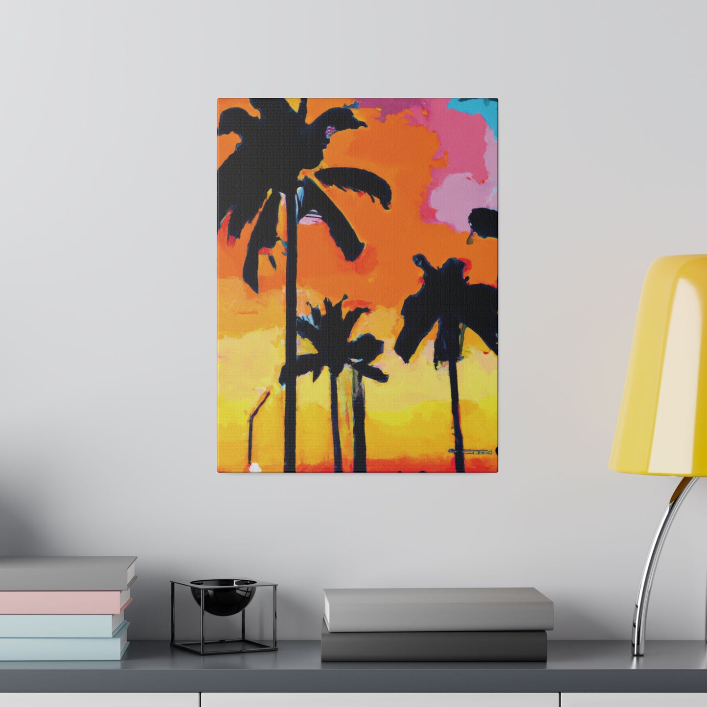 2956A - Miami Beach Sunset Painting Print | Miami | Beach | Sunset | Poster | Home Decor | Wall Art | Canvas