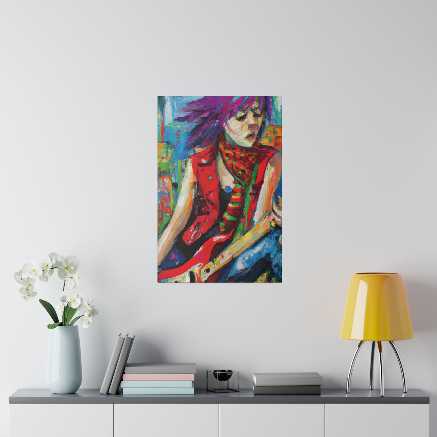 6732Q - Rockstar Oil Painting Style Print | Poster | Home Decor | Wall Art | Music Art | Canvas