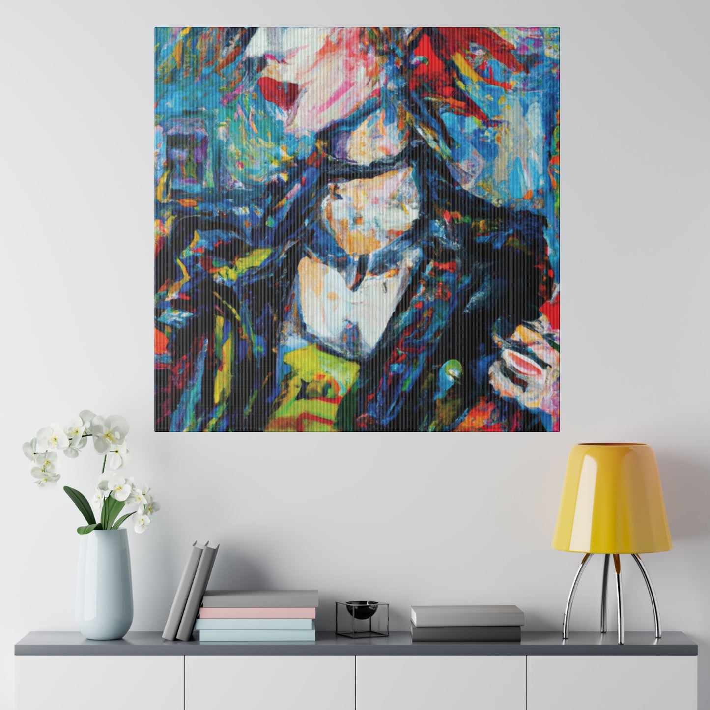 5997K - Rockstar Oil Painting Style Print | Poster | Home Decor | Wall Art | Music Art | Canvas